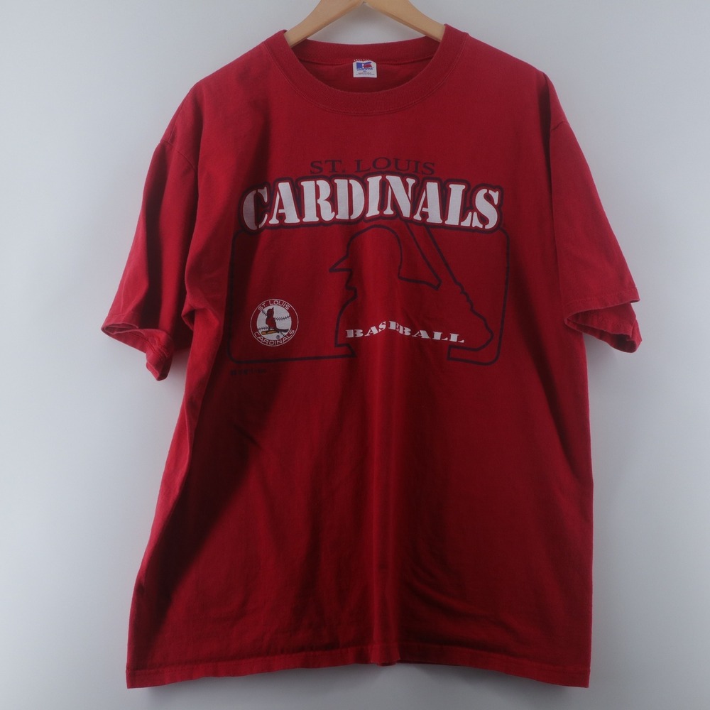Russell Athletic St Louis Cardinals Mens XL 1996 MLB Baseball Red Tee Good